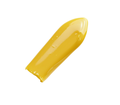 Yellow suppository or medical candle isolated on white or transparent background, png clipart, design element