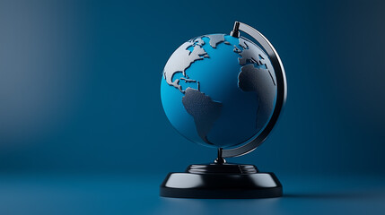 Exploring global geography educational globe model studio setting 3d visualization vibrant color palette