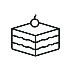Tiramisu icon featuring a sophisticated and appetizing style, ideal for adding elegance to gourmet, café, or sweet treat-related design