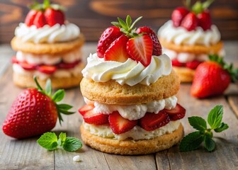 Vegan Strawberry Shortcake: Fresh Strawberries & Creamy Whipped Topping