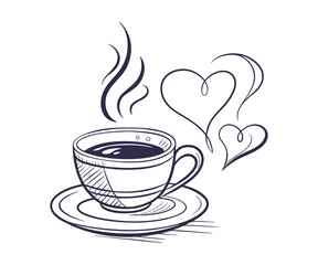 Coffee cup silhouette vector 