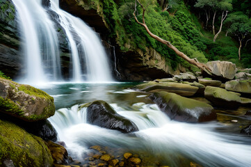 Fototapeta premium 瀑布の迫力