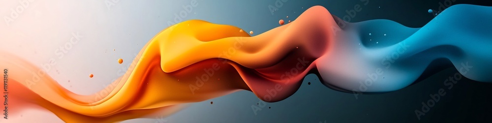 Poster a mesmerizing abstract depicting vibrant undulating sound waves that seem to ripple and flow across 