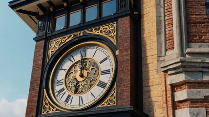 A Majestic Clock Tower Standing Tall Amidst a Beautiful Architectural Landscape, Capturing the...