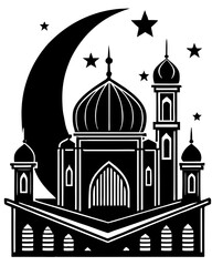 taj mahal vector illustration