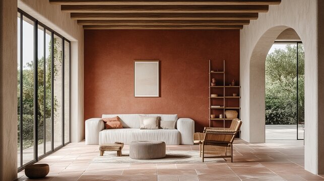 Earthy Terracotta Embracing sustainable design, this warm tone evokes a connection to nature and organic living, perfect for modern interiors.