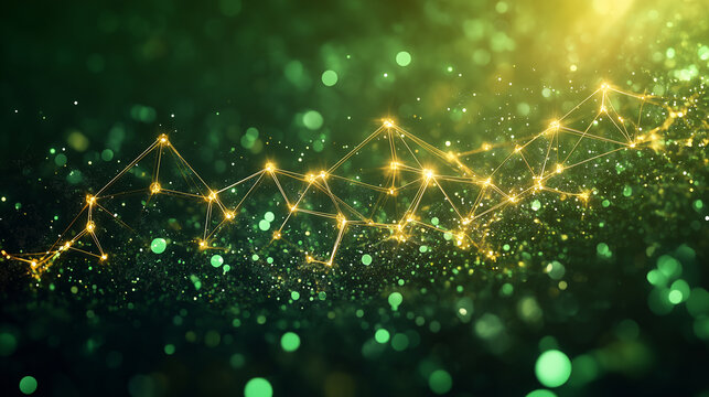 abstract green network background