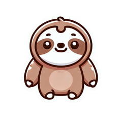 A simple, cartoon-style illustration of a cute sloth