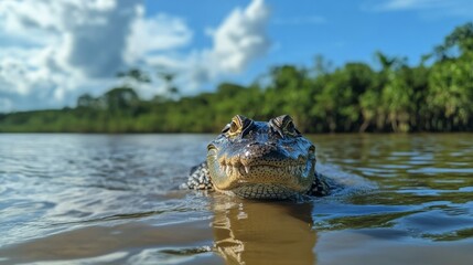 Fototapeta premium Majestic Alligator in a Tropical River