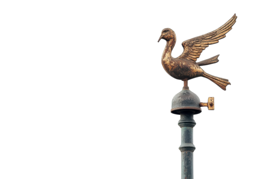 Classic Metal Wind Vane on a Roof