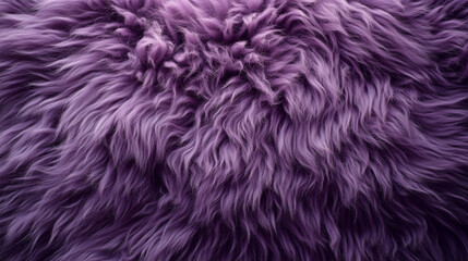 Fototapeta premium Purple Fur Texture Close-Up with Shaggy Wool Pattern