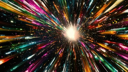 Fototapeta premium Fireworks Light Up the Dark Night Sky with Vibrant Colors