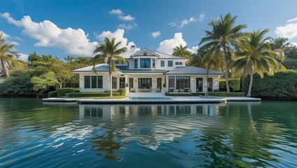 beautiful home in water