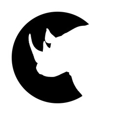 Black and white Rhinoceros