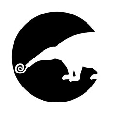 Fototapeta premium black and white Giant anteater
