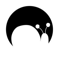 black and white Snail