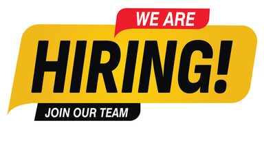 Minimal we are hiring background, job vacancy concept