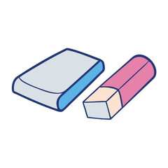 chalk and eraser vector icon, chalk and eraser vector illustration - simple illustration of chalk and eraser, perfect for logos and iconschalk and eraser 