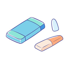 chalk and eraser vector icon, chalk and eraser vector illustration - simple illustration of chalk and eraser, perfect for logos and iconschalk and eraser 