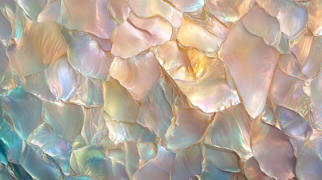 Iridescent mother-of-pearl inlay. Abstract luxury pearl background