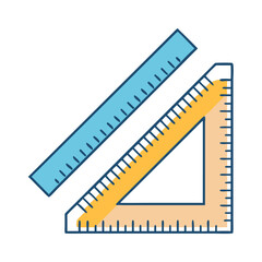 ruler and protractor vector icon, ruler and protractor vector illustration - simple illustration of ruler and protractor, perfect for logos and iconsruler and protractor 