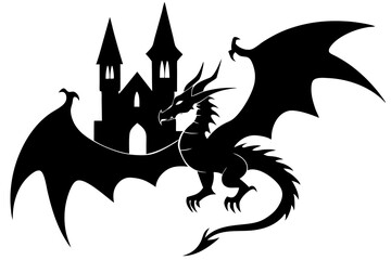 black dragon silhouette