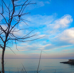 Black sea coast in winter season
