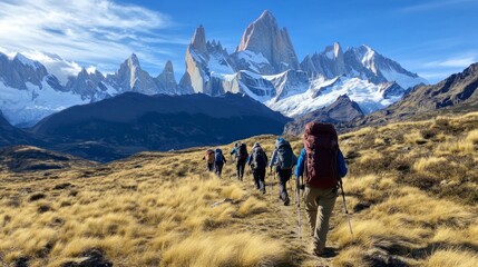 Fototapeta premium Majestic Andean Hiking Adventure