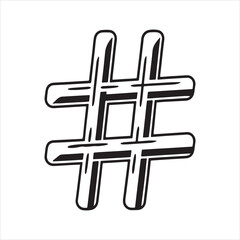 Hashtag Icon - Symbol of Trends and Social Media Engagement