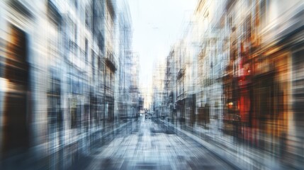 Abstract digital landscape featuring a futuristic corridor,