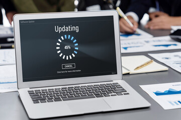 Software update on computer for brisk version of device software upgrade