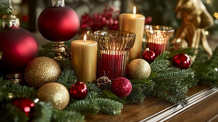 "An Elegant Holiday Table Adorned with Festive Flourishes and Seasonal Charm"