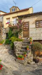 Fototapeta premium View of the town of Combarro in Pontevedra, Galicia, Spain.