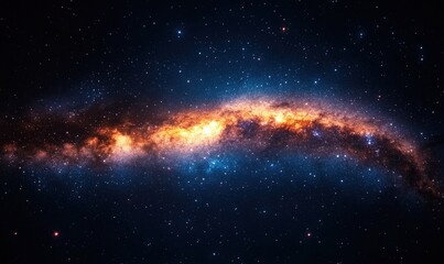 Cosmic dust lane, stars, nebula, night sky.