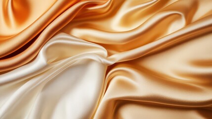 Luxurious Satin Fabric in Warm Tones  