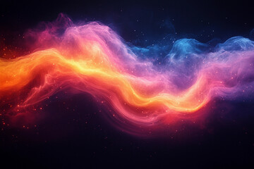 Abstract Sound Wave in Neon Hues – A Mesmerizing Flow Representing the Continuous Pulse of Music with Vibrant Neon Colors and Dynamic Rhythm