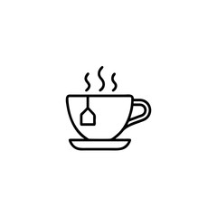 Obraz premium tea icon on transparent background 