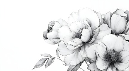 white flowers on black