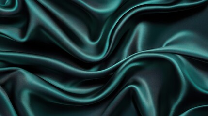 Obraz premium Elegant Dark Green Satin Fabric Texture