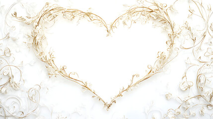 Elegant Gold Floral Heart Design