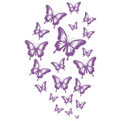 Flying Butterflies Illustration