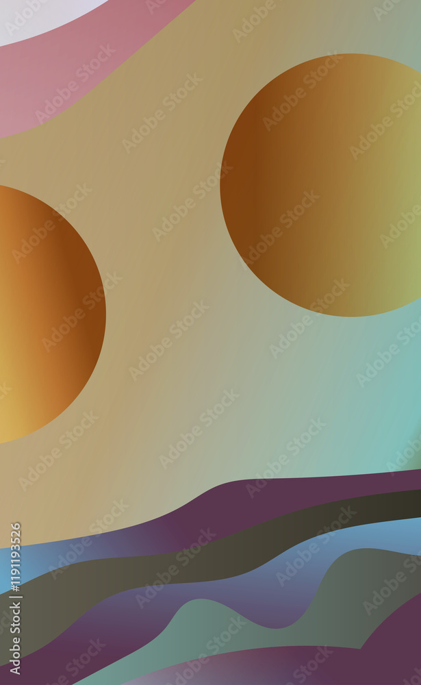 Fototapete abstract geometric background with gradient circles. modern design template.