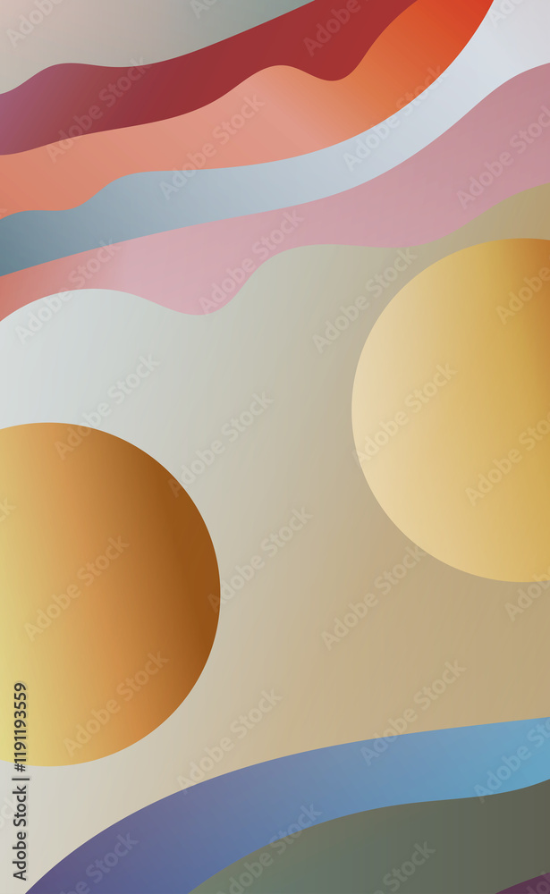 Fototapete abstract geometric background with gradient circles. modern design template.