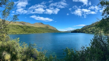 Serene Mountain Lake Scenery