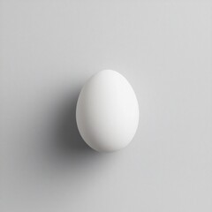 Easter Egg Display A Single White Egg Centered on a Plain Surface Minimalist Design Studio Lighting