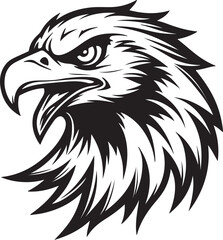 Eagle head mascot isolated on white background 