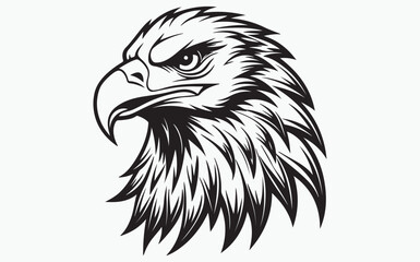 Eagle head mascot isolated on white background 