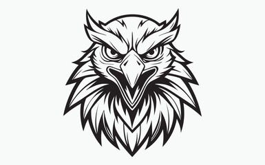 Obraz premium Eagle head mascot isolated on white background 