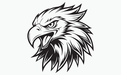 Obraz premium Eagle head mascot isolated on white background 
