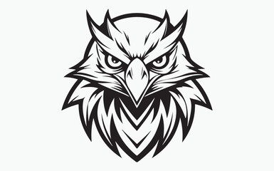 Eagle head mascot isolated on white background 